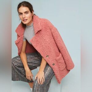 Anthropologie Women's Rosy Sherpa Jacket size XS